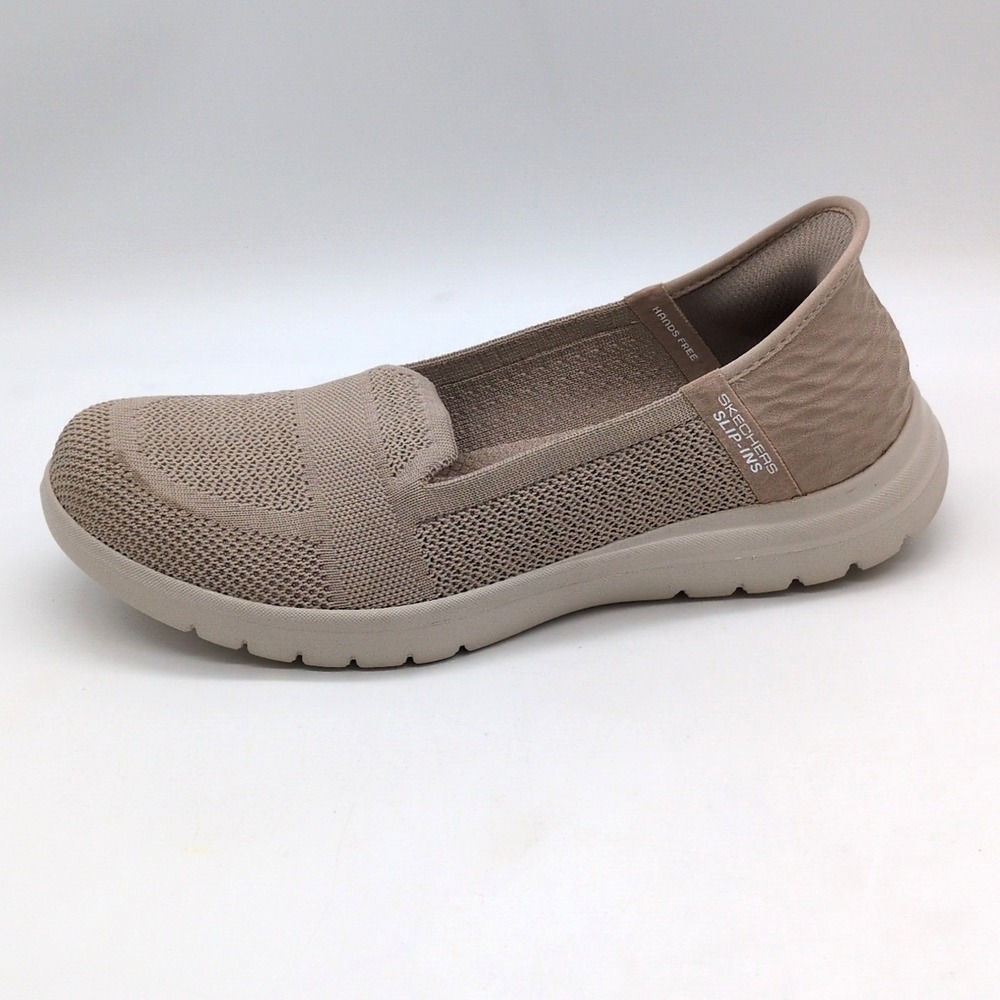 Skechers Shoes Womens Slip Ins Beige 9 Walking Sneakers Air Cooled Memory Foam